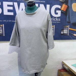 Oversized Waffle T-Shirt  - Grey