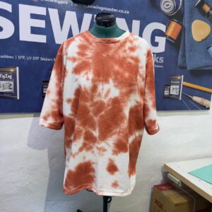 Oversized Waffle T-Shirt - Orange/Brown mix
